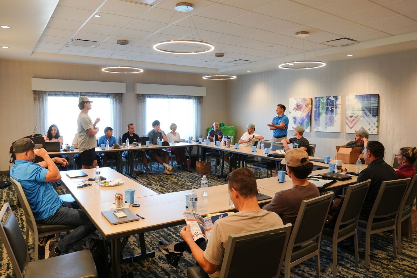 Owners in a classroom session