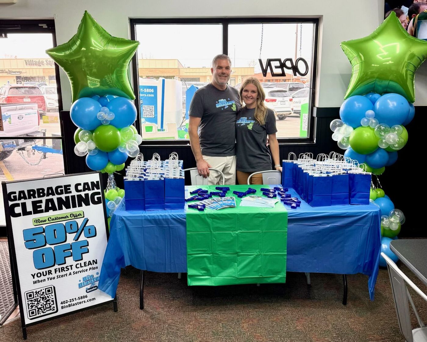Omaha owners at a community event
